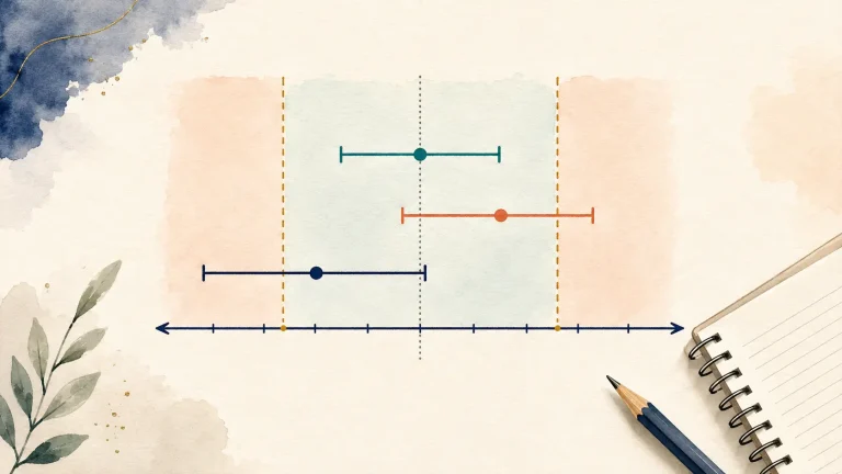 Confidence intervals compared with equivalence bounds for a psychology dissertation