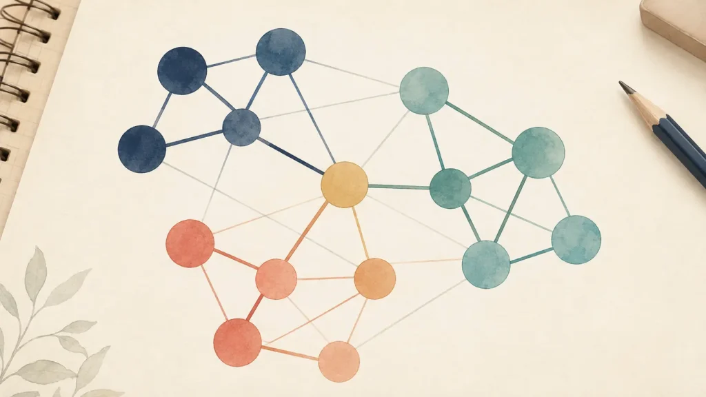 Illustration of interconnected psychological variables in a dissertation network analysis